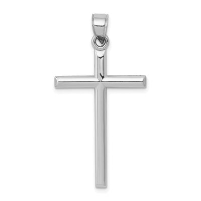 14K white gold cross pendant