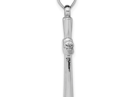 14k White Gold Hollow Cross Pendant (Style D3169)