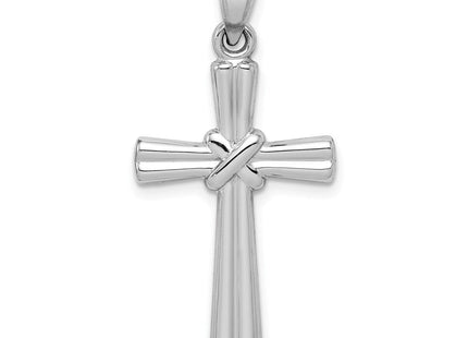 14k White Gold Hollow Cross Pendant (Style D3169)