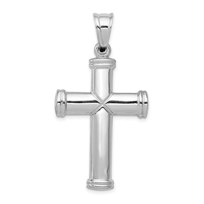 14K white gold cross pendant