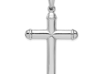 14k White Gold Hollow Cross Pendant (Style D3178)
