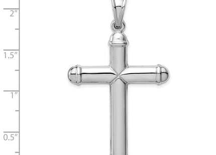 14k White Gold Hollow Cross Pendant (Style D3178)