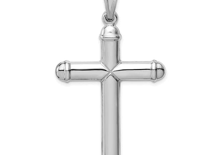 14k White Gold Hollow Cross Pendant (Style D3178)