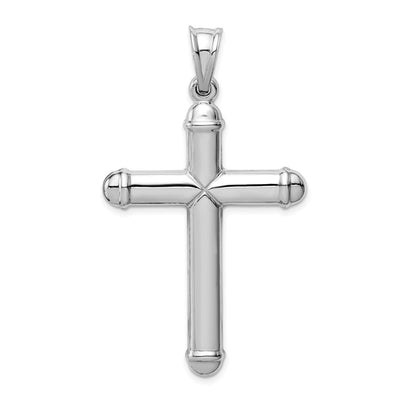 14K white gold cross pendant