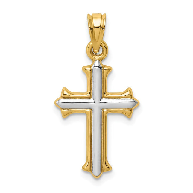 14k Yellow & Rhodium Pendants Style D3184 - Classique Jewelry Inc.