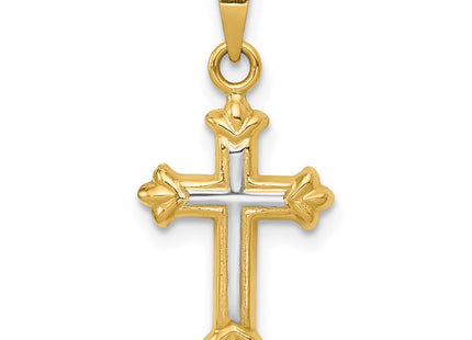 14k Yellow & Rhodium Jewelry Style D3185 - Classique Jewelry Inc.