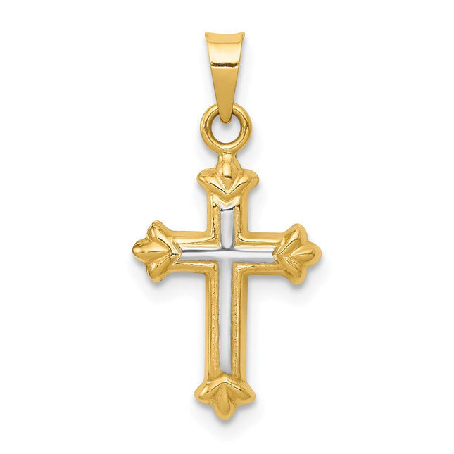 14k Yellow & Rhodium Jewelry Style D3185 - Classique Jewelry Inc.