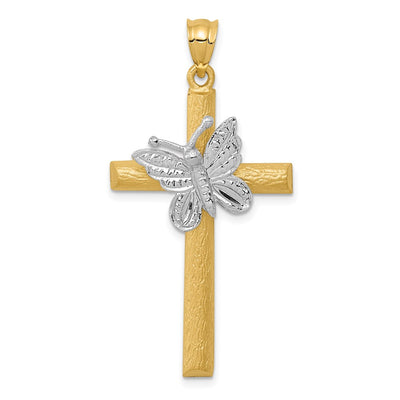 14K gold butterfly pendant