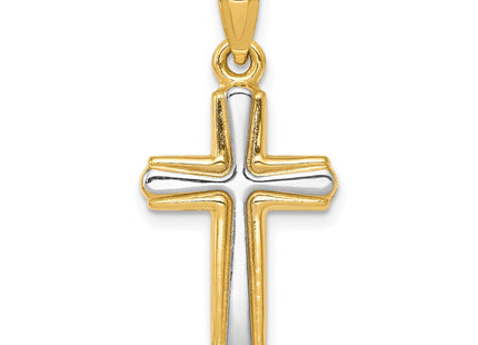 14K gold cross pendant