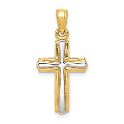 14K gold cross pendant