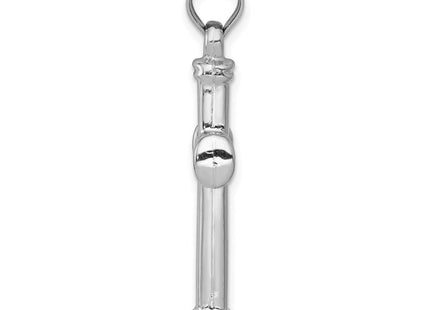 14k White Gold Hollow Cross Pendant (Style D3208)