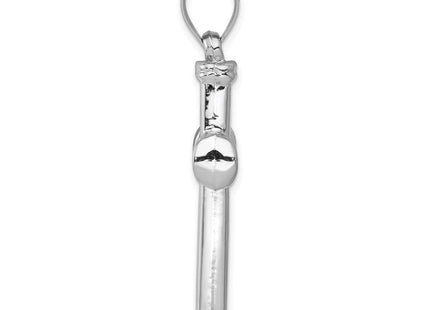 14k White Gold Hollow Cross Pendant (Style D3209)