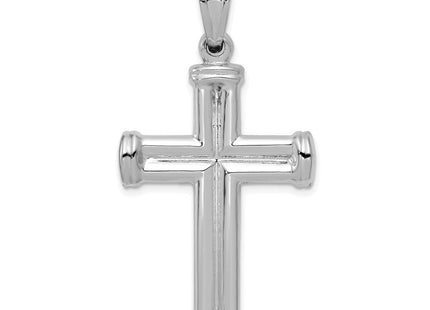 14k White Gold Hollow Cross Pendant (Style D3209)