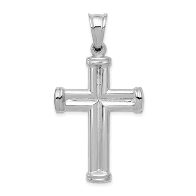 14K white gold cross pendant