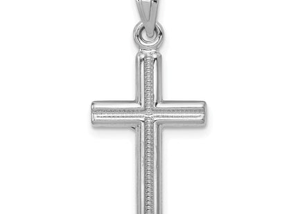 14k White Gold Hollow Crucifix Pendant (Style D3226)