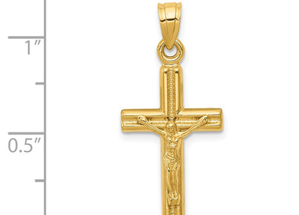 14K gold crucifix pendant, another view