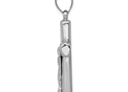 14K white gold crucifix pendant, alternate view