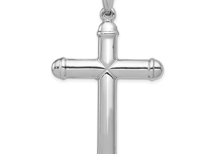 14K white gold crucifix pendant, further view