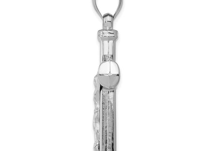 14K white gold crucifix pendant, alternate view