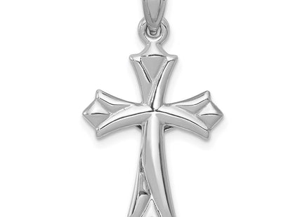 14K white gold crucifix pendant, further view