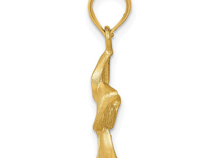 14k Plumeria Floral Charm Pendant (Style D331)