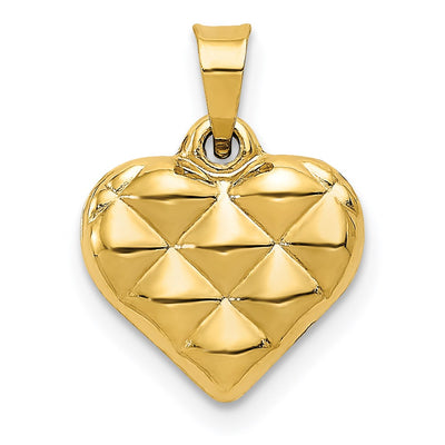 14K gold heart pendant