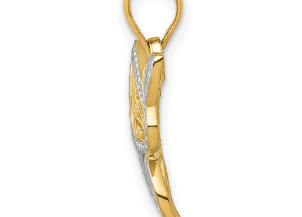 14k Yellow & Rhodium Jewelry Style D3336 - Classique Jewelry Inc.