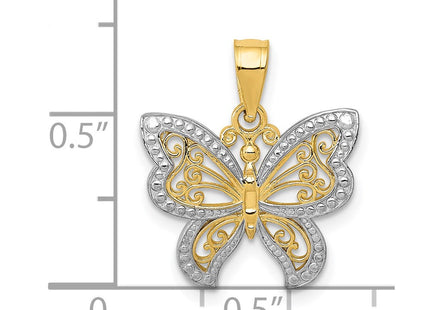 14k Yellow & Rhodium Jewelry Style D3336 - Classique Jewelry Inc.