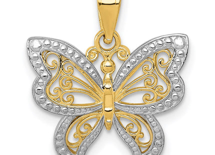 14k Yellow & Rhodium Jewelry Style D3336 - Classique Jewelry Inc.
