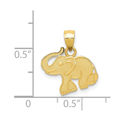 14K Elephant Charm, 16 x 8mm