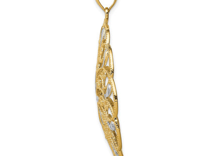 14k Yellow & Rhodium Pendants Style D3350 - Classique Jewelry Inc.