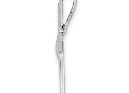 14K white gold starfish chain, alternate view