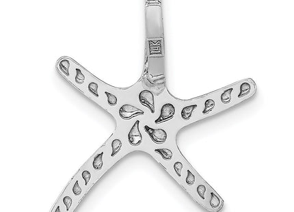 14K white gold starfish chain, another view