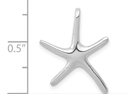14K white gold starfish chain, further view