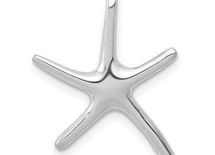 14K white gold starfish chain