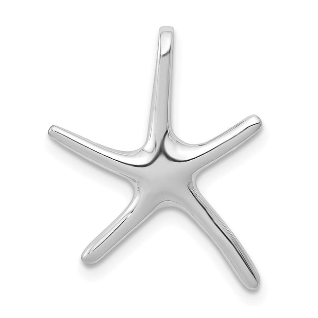 14K white gold starfish chain