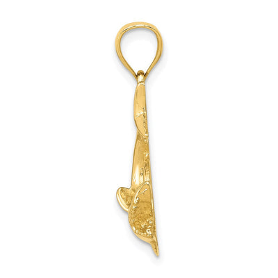 14K Shark Pendant, 25 x 13mm