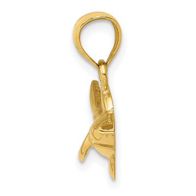 14K Shark Pendant, 18 x 24mm