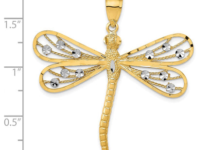 14k Yellow & Rhodium Pendants Style D3433 - Classique Jewelry Inc.