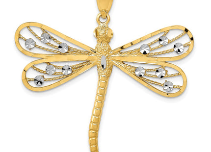 14k Yellow & Rhodium Pendants Style D3433 - Classique Jewelry Inc.