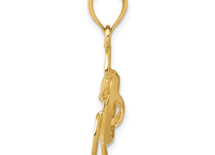 14K gold pendant, alternate view