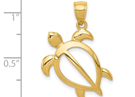14k Open Turtle Pendant (Style D3436)