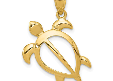 14k Open Turtle Pendant (Style D3436)
