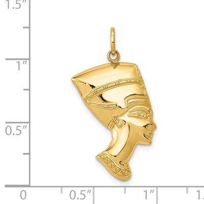 14K Nefertiti Charm, 30.5 x 16mm