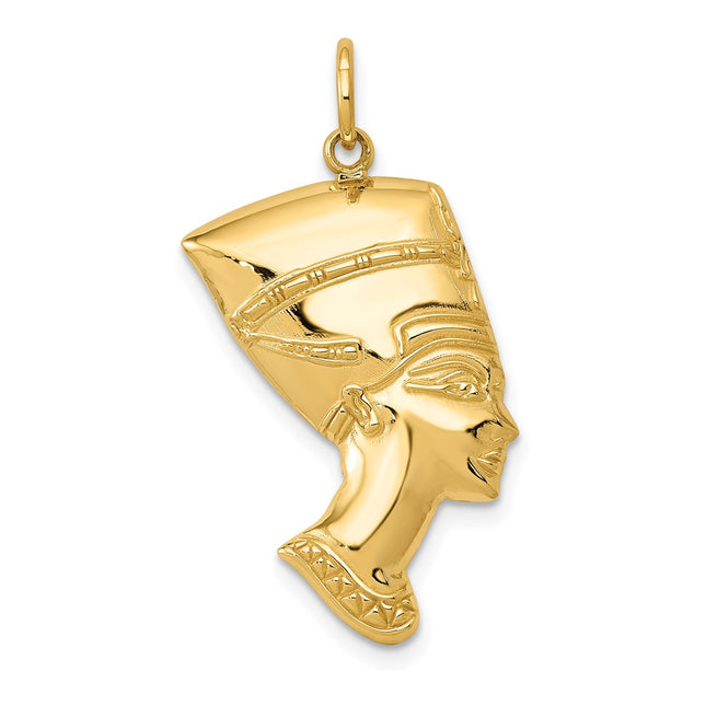 14k Nefertiti Charm, 30.5 x 16mm