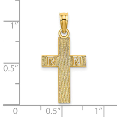 14K RN Cross Charm