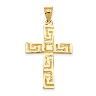 14K gold cross pendant