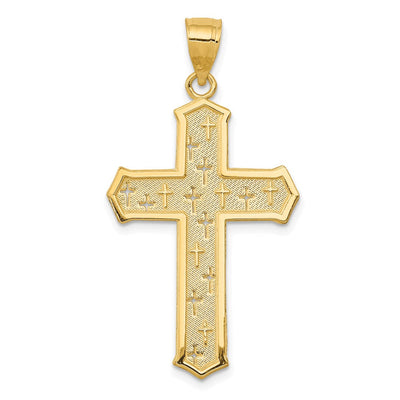 14K gold cross pendant