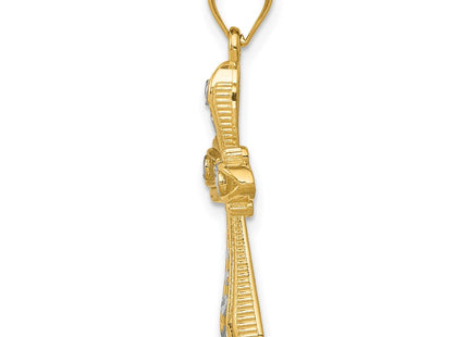 14k Yellow & Rhodium Jewelry Style D3531 - Classique Jewelry Inc.