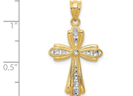 14k Yellow & Rhodium Jewelry Style D3531 - Classique Jewelry Inc.